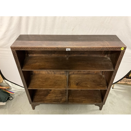 422 - VINTAGE OAK BOOKCASE H43