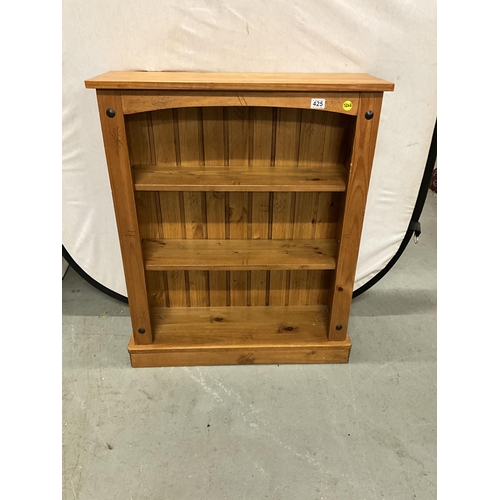 425 - MODERN PINE BOOKCASE H39