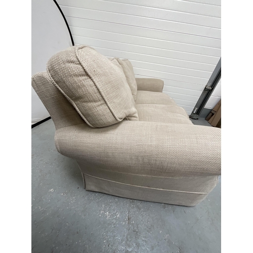 426 - LAURA ASHLEY BEIGE FABRIC  2 SEATER SETTEE L65