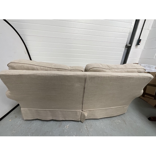 426 - LAURA ASHLEY BEIGE FABRIC  2 SEATER SETTEE L65