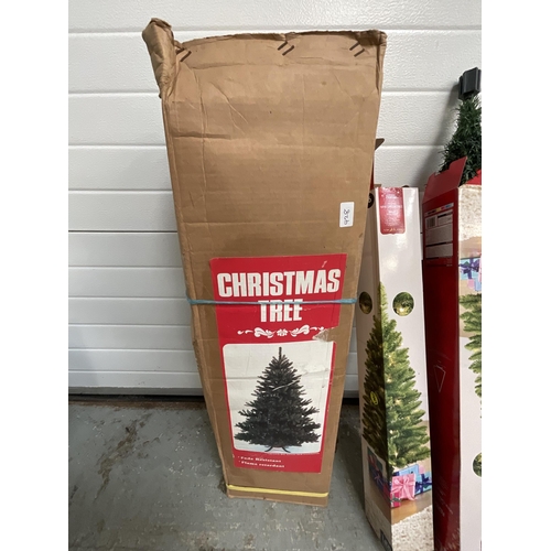 428 - 2 BOXES OF CHRISTMAS DECORATIONS AND CHRISTMAS TREE