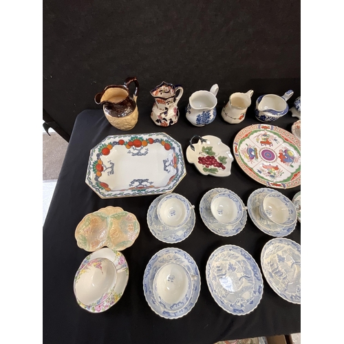 431 - 2 BOXES OF VICTORIAN AND LATER CHINA TO INCLUDE PART TEA SET ETC - SOME A/F