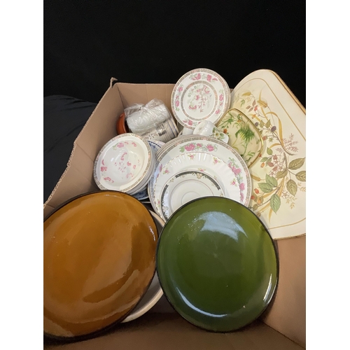 438 - 2 BOXES OF CHINA TO INCLUDE QTY OF INDIAN TREE DESIGN DINNER WARE