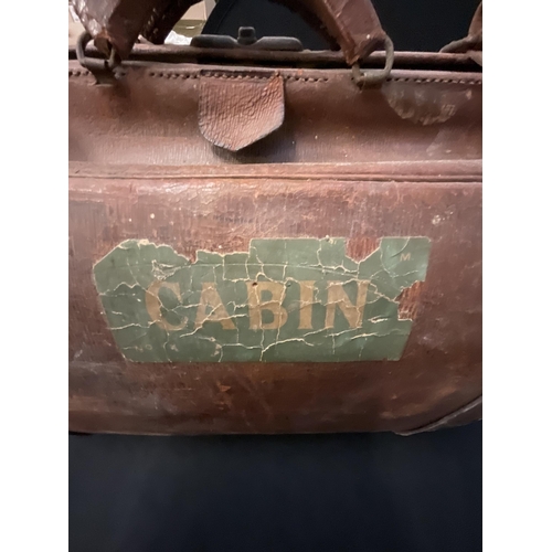 442 - VICTORIAN GLADSTONE BAG AND VINTAGE CASE A/F