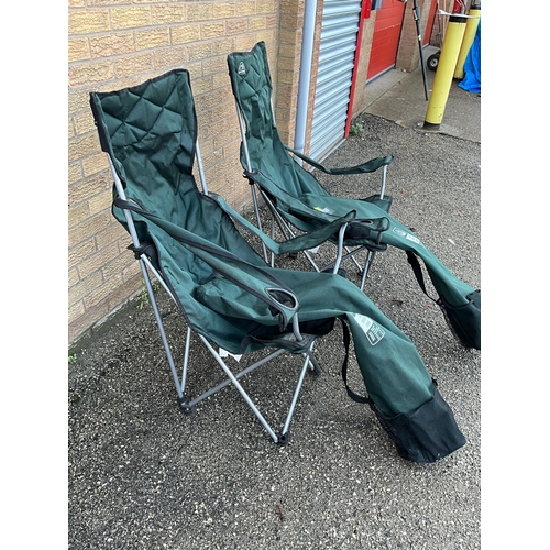 2 - 2 EUROHIKE HIGH BACKED FOLDING CHAIRS WITH BAGS