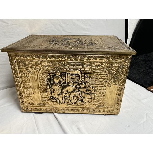 21 - 2 BRASS COVERED BOXES H 12