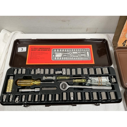 3 - 42 PIECE SOCKET SET AND 61 PIECE SOCKET SET