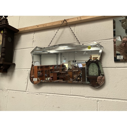 7 - ART DECO WALL MIRROR 25 X 14