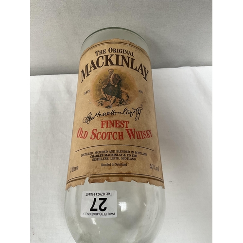 27 - MACKINLAY WHISKY BOTTLE H 17