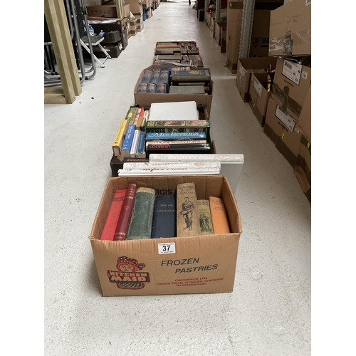 37 - 5 BOXES OF VICTORIAN AND LATER BOOKS