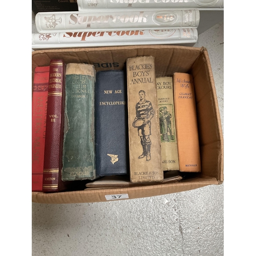 37 - 5 BOXES OF VICTORIAN AND LATER BOOKS