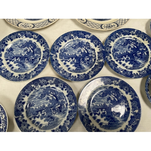 39 - 2 BOXES OF VICTORIAN AND LATER BLUE PATTERNED CHINA