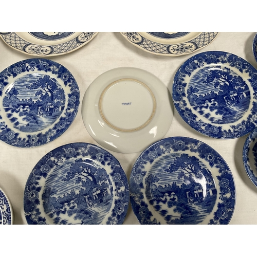 39 - 2 BOXES OF VICTORIAN AND LATER BLUE PATTERNED CHINA