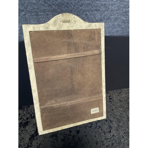 45 - LOUVRE DOORED PAINTED WALL MIRROR 24 X 16