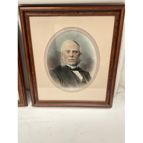 55 - PAIR OF FRAMED PORTRAITS CARRYING PENCIL SIGNATURE EDDISON 16 X 18