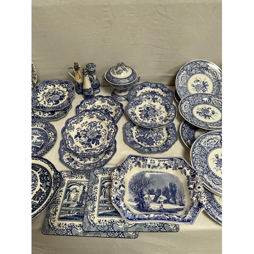 59 - 2 BOXES OF BLUE & WHITE CHINA TO INCLUDE SPODE ETC