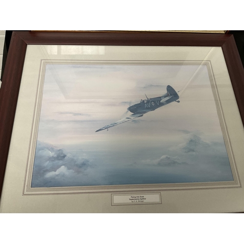 84 - QTY OF AIRCRAFT PICTURES TO INCLUDE LIMITED EDITION SIGNED TO MARGIN EXAMPLES LARGEST 19 X 23