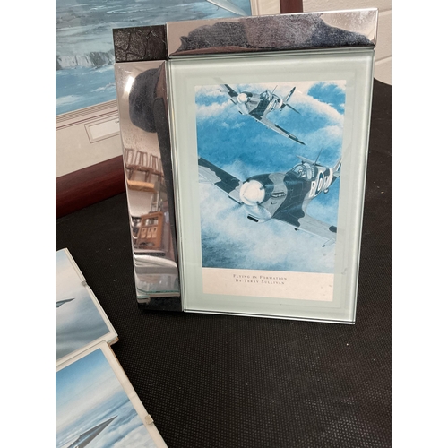 84 - QTY OF AIRCRAFT PICTURES TO INCLUDE LIMITED EDITION SIGNED TO MARGIN EXAMPLES LARGEST 19 X 23