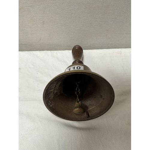 110 - BRASS SCHOOL BELL H 10