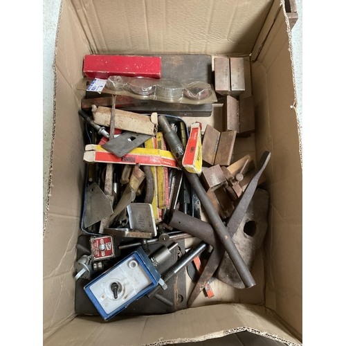 136 - 3 BOXES OF TOOLS AND HARDWARE (SANDER WITHDRAWN)