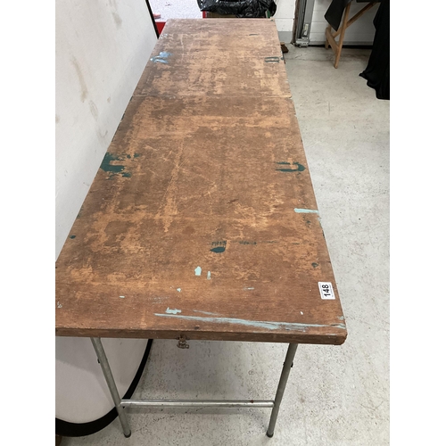 148 - VINTAGE FOLDING PASTING TABLE A/F