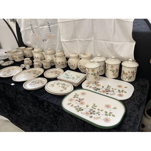 149 - 3 BOXES OF ST MICHAELS AUTUMN LEAVES KITCHEN CHINA TO INCLUDE PLACEMATS ETC