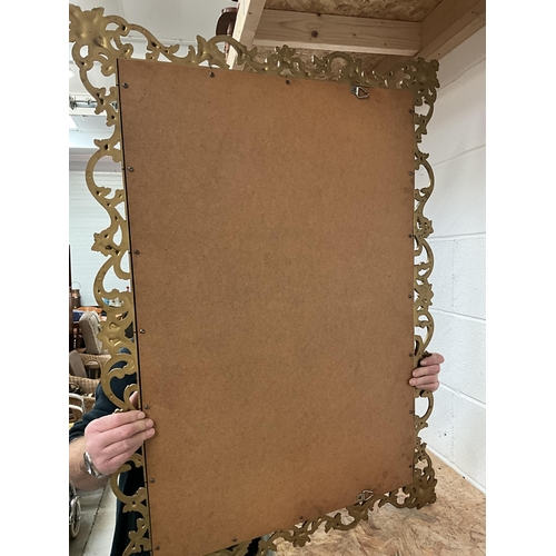 156 - LARGE GILT FRAMED ELABORATE MODERN WALL MIRROR 31 X 42