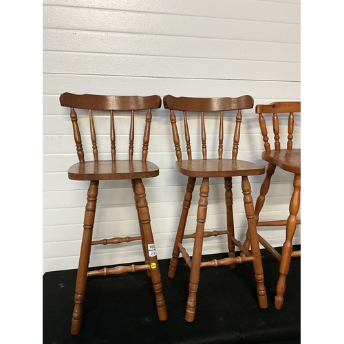 169 - 3 KITCHEN HIGH STOOLS