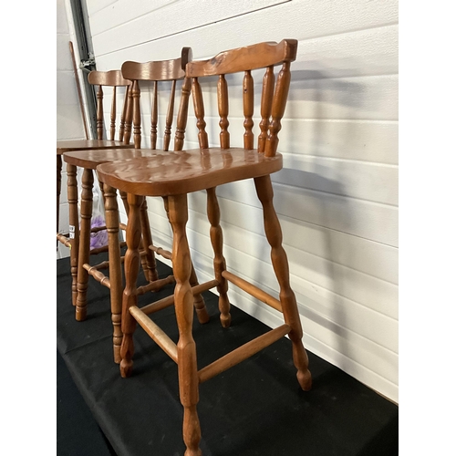 169 - 3 KITCHEN HIGH STOOLS