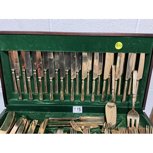 175 - MODERN CASED CANTEEN OF CUTLERY APPROX 82 PIECES 23 X 12