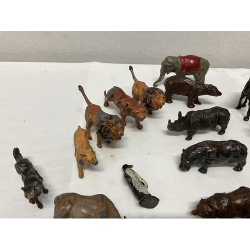 181 - QTY OF VINTAGE LEAD ANIMALS