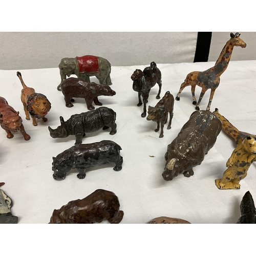 181 - QTY OF VINTAGE LEAD ANIMALS