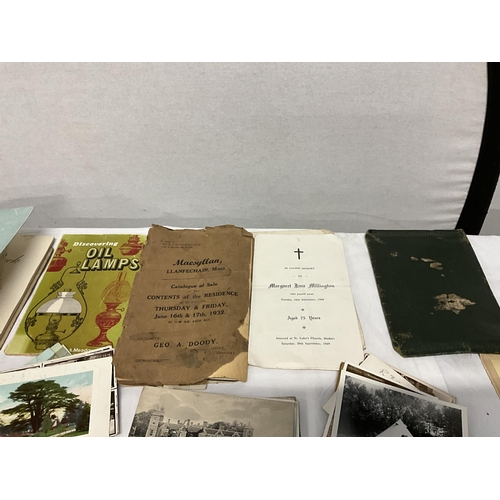 183 - QTY OF EPHEMERA AND POSTCARDS