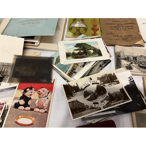 183 - QTY OF EPHEMERA AND POSTCARDS