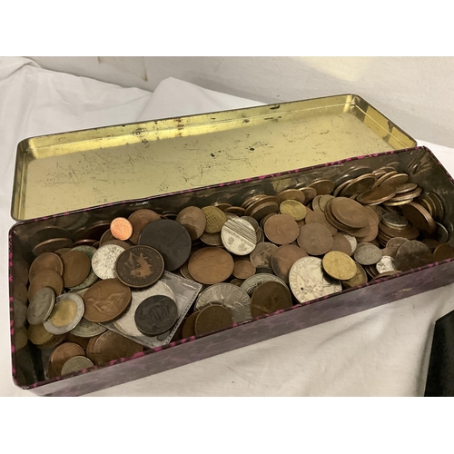 198 - 2 TINS OF OLD COINS ETC