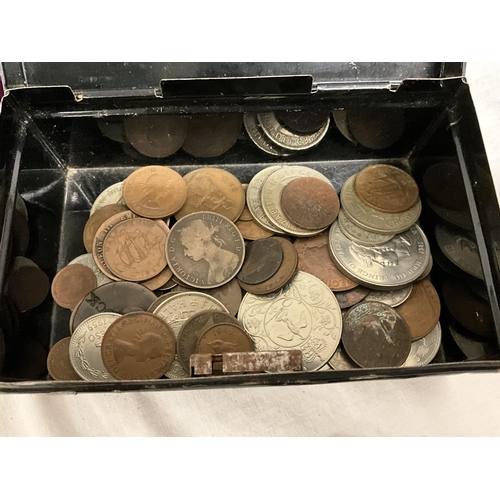 198 - 2 TINS OF OLD COINS ETC