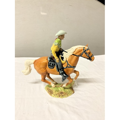 216 - BESWICK COWBOY ON HORSEBACK A/F 1 EAR MISSING H 9