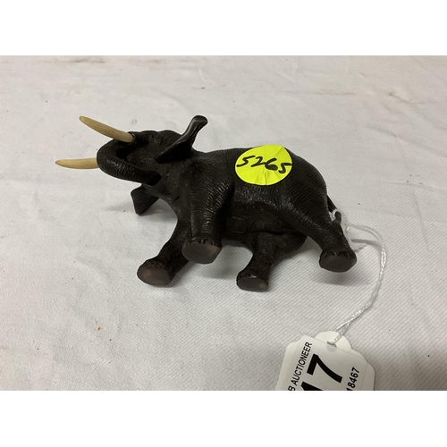 217 - BRONZE SMALL ELEPHANT SIGNATURE TO BASE H 3