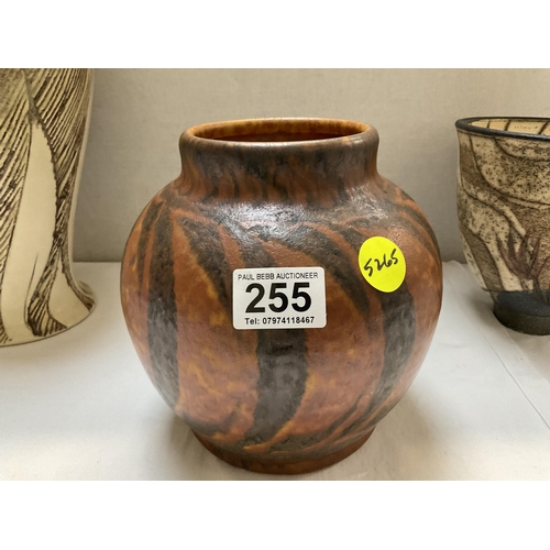 255 - 3 PIECES OF ART STUDIO POTTERY
H 13