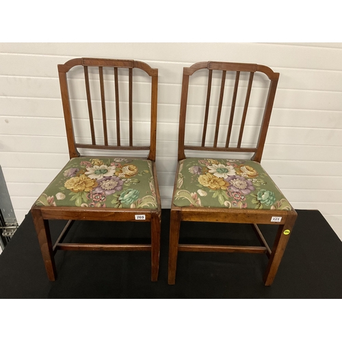 269 - 2 GEORGIAN MAHOGANY DINING CHAIRS