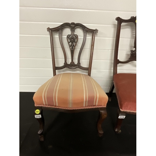 278 - 2 VICTORIAN NURSING CHAIRS