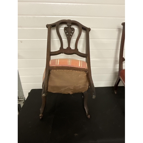 278 - 2 VICTORIAN NURSING CHAIRS