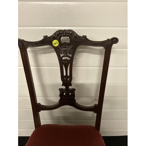 278 - 2 VICTORIAN NURSING CHAIRS