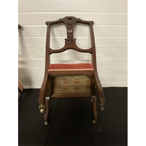 278 - 2 VICTORIAN NURSING CHAIRS