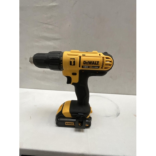 315 - DEWALT 18V TWIN BATTERY RECHARGEABLE DRILL AS NEW