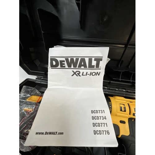 315 - DEWALT 18V TWIN BATTERY RECHARGEABLE DRILL AS NEW