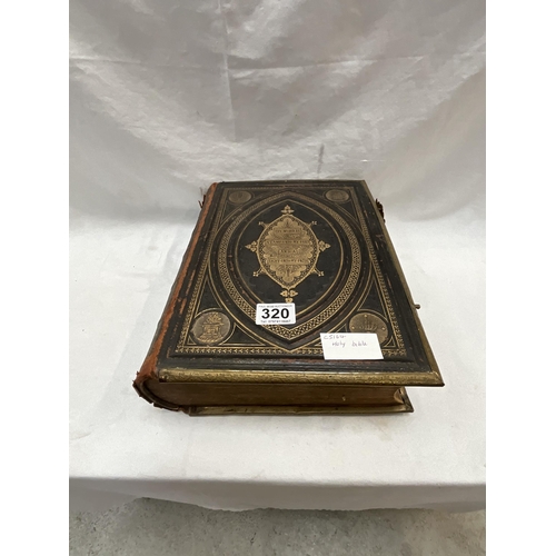 320 - VICTORIAN HOLY BIBLE A/F