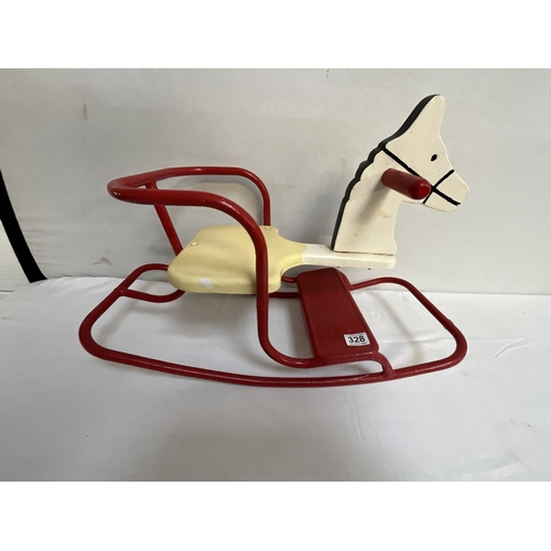 328 - VINTAGE CHILDS TRIANG ROCKING HORSE H 17