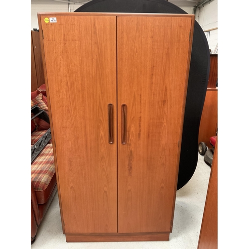 470 - VINTAGE TEAK FITTED DOUBLE WARDROBE BADGED G PLAN H 69