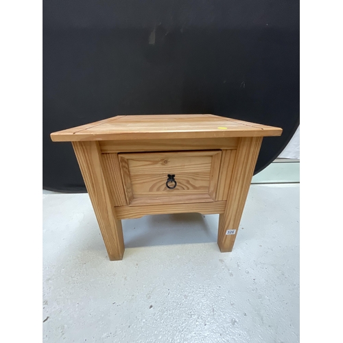 326 - MEXICAN PINE LAMP TABLE WITH DRAWER H 21